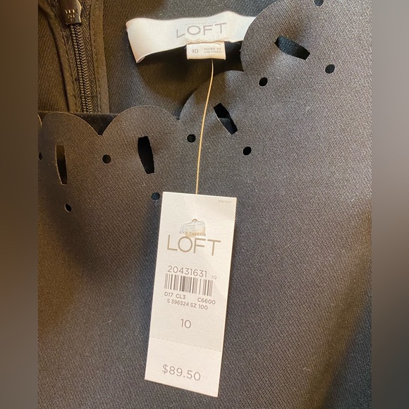 LOFT Black Shift Dress with cutout detail - Picture 5 of 5